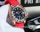 Cheapest Price Copy Rolex Yacht-Master Colorful Diamond Bezel Red Rubber Strap Watch (2)_th.jpg